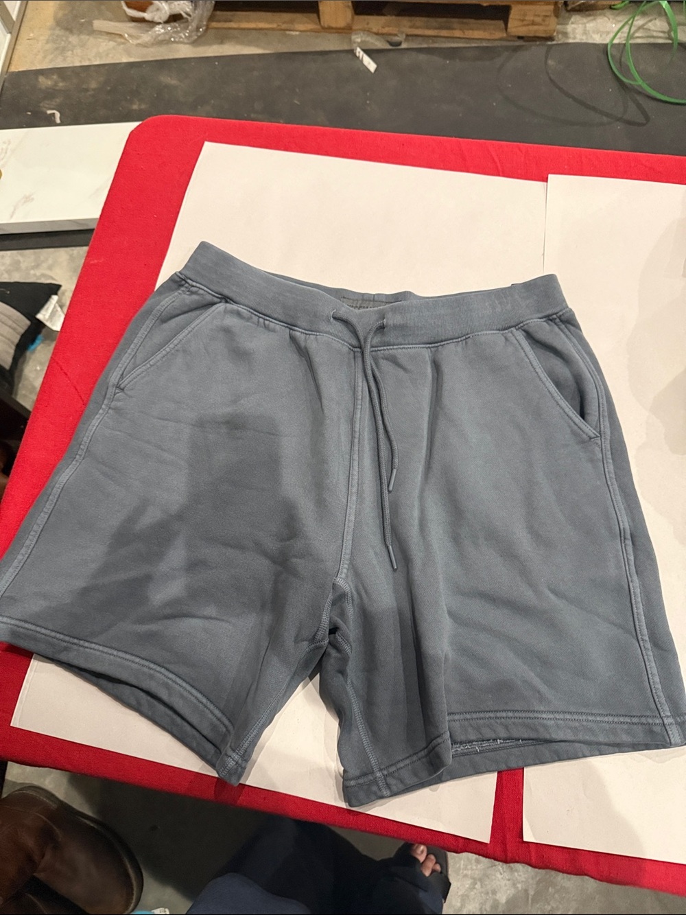 Men's Casual Drawstring Shorts in Slate Blue to grey
